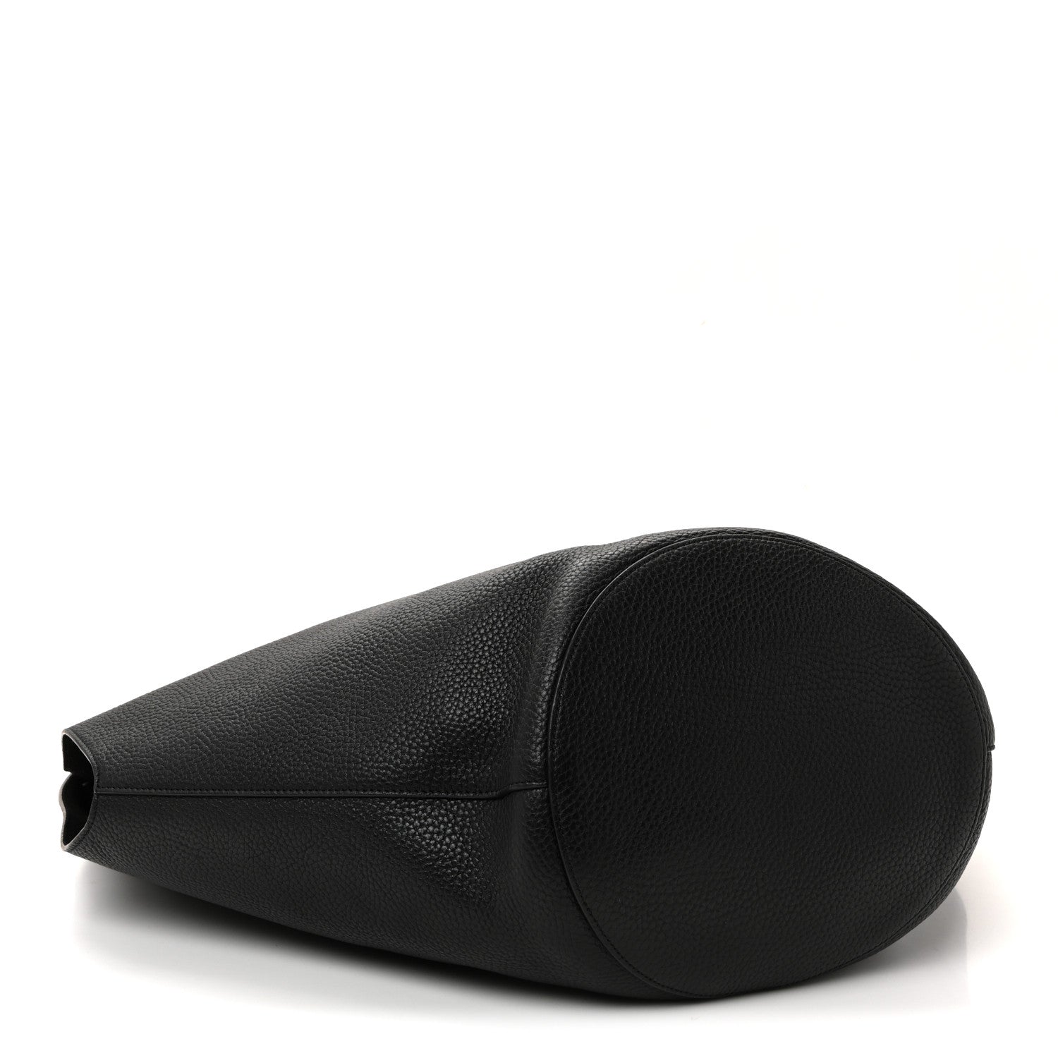 Pebbled Sport Calfskin Medium Lotus Tote Black