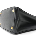 Saffiano Small Galleria Double Zip Tote Black