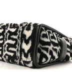 Polyester Cotton Oversized Monogram Medium Traveler Tote Bag Black Ivory