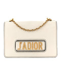 Calfskin J'Adior Chain Flap Bag Off White
