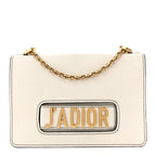 Calfskin J'Adior Chain Flap Bag Off White