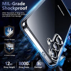 Entronix Bundle Compatible with Galaxy S25 - [Hard] Clear Case, 2 Clear Clear Screen Protector & 2 Camera Lens Protectors