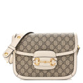 GG Supreme Monogram Horsebit 1955 Shoulder Bag Beige Mystic White