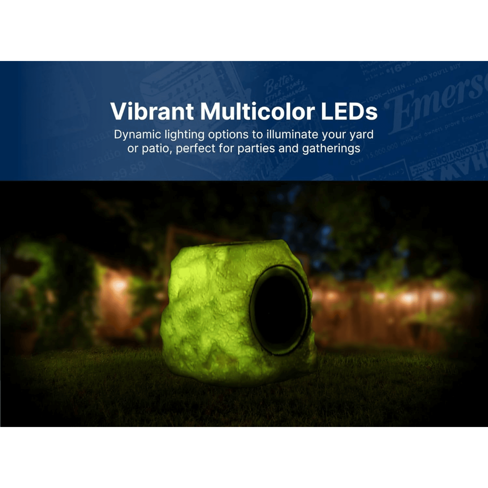 Rock Party Solar Multicolor LED Bluetooth Speaker
