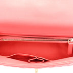 Caviar Quilted Small Coco Handle Flap Pink