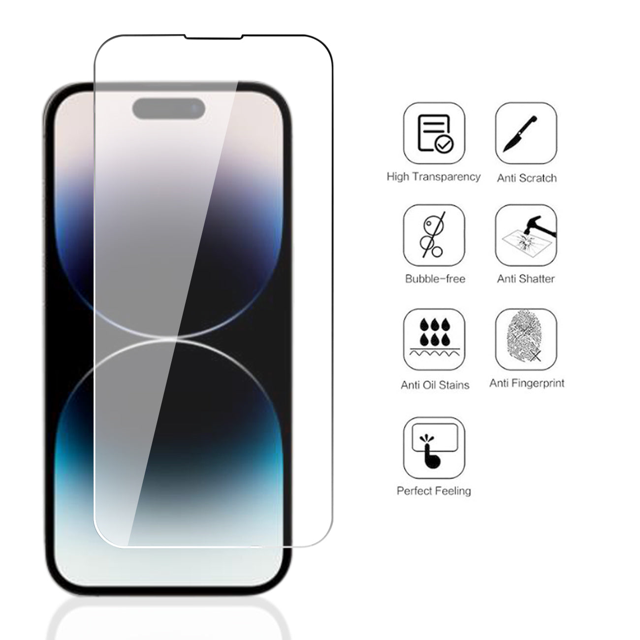Reiko Apple Iphone 14 Pro 2.5D Super Durable Glass