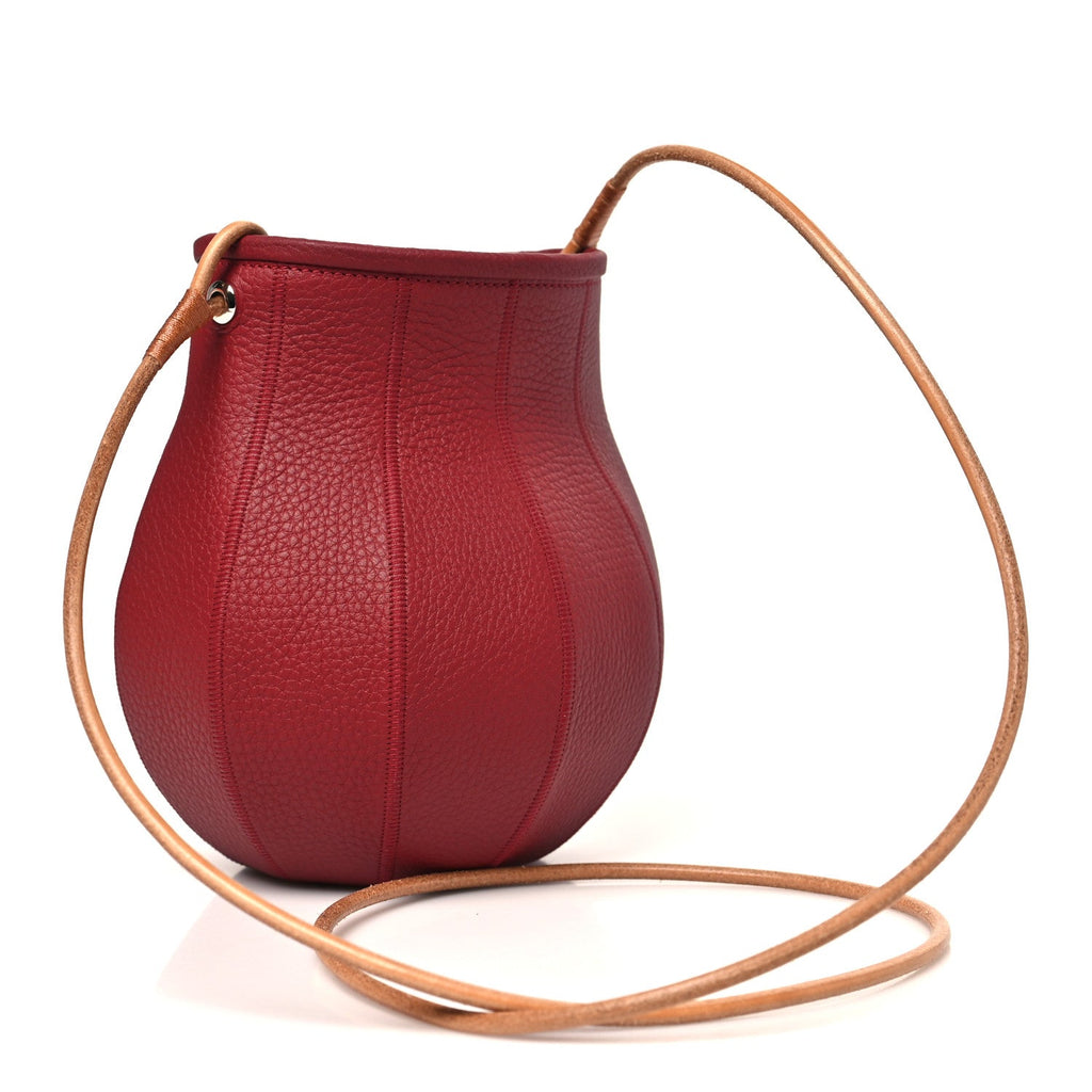 Taurillon Clemence Petit H Bitter Apple Bag Rouge H
