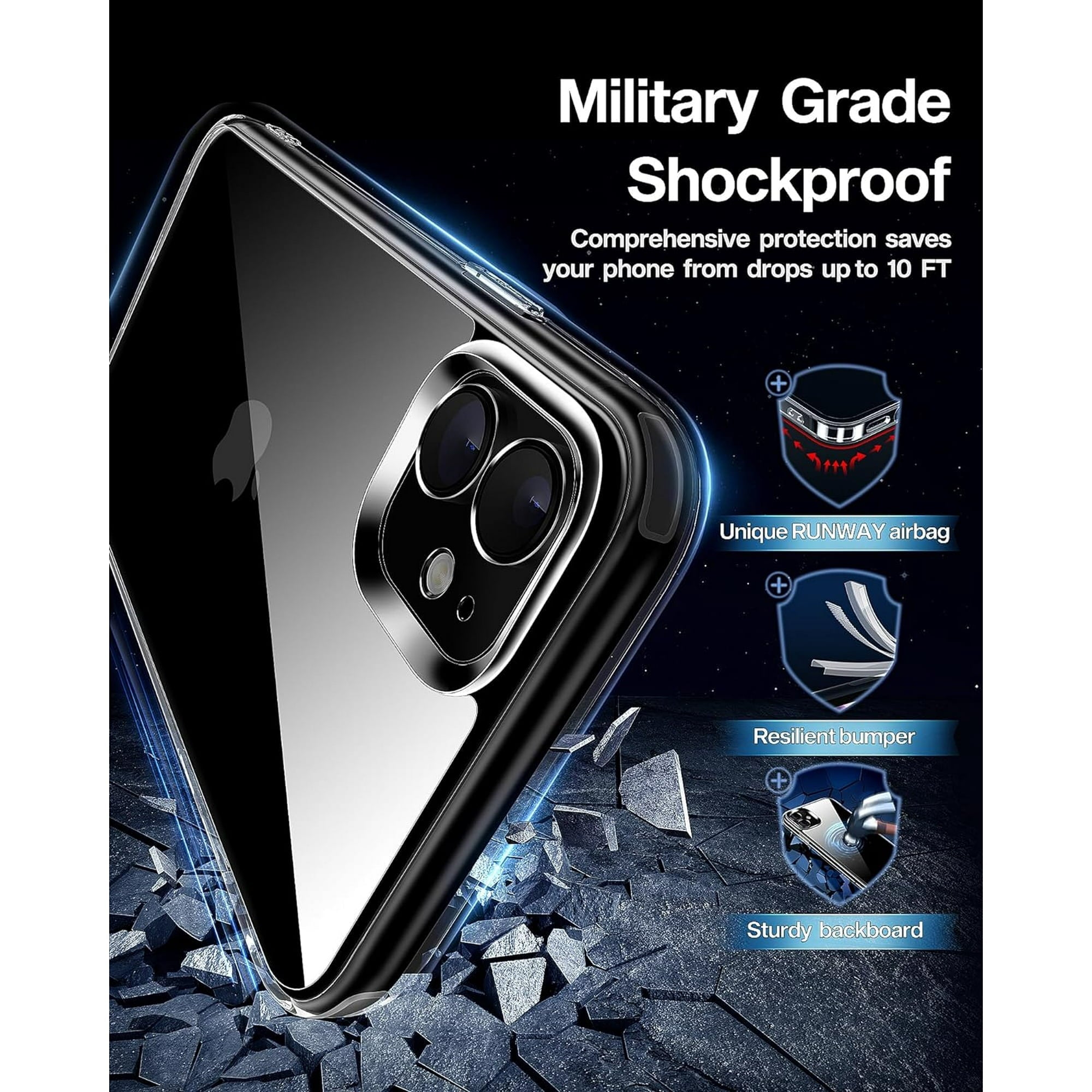 Entronix Case Compatible with iPhone 12 Mini - [Hard Back] Slim Clear