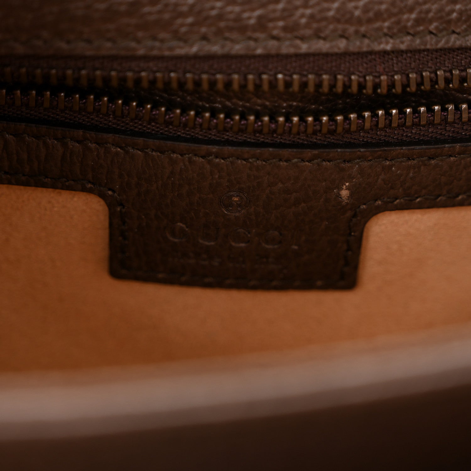 GG Supreme Monogram Textured Dollar Calfskin Web Small Ophidia Padlock Top Handle Bag Beige Ebony New Acero