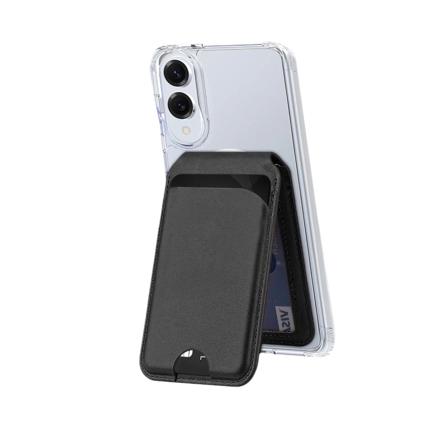 SAHARA - Venture Series Wallet Case - Samsung Galaxy S25 Edge - Clear/Scorpion Black
