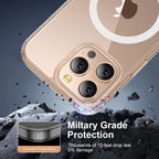 Entronix Bundle Compatible with iPhone 15 Pro Max - [Magnetic] Clear Case, 1 Clear Screen Protector & 1 Camera Lens Protectors
