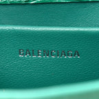 Shiny Super Supple Calfskin Crocodile Embossed Small XX Flap Stretch Bag Jade