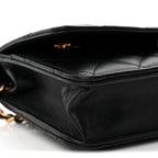 Lambskin Quilted Wallet On Chain WOC Black