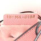 Grained Calfskin Mini Saddle Bag Pink