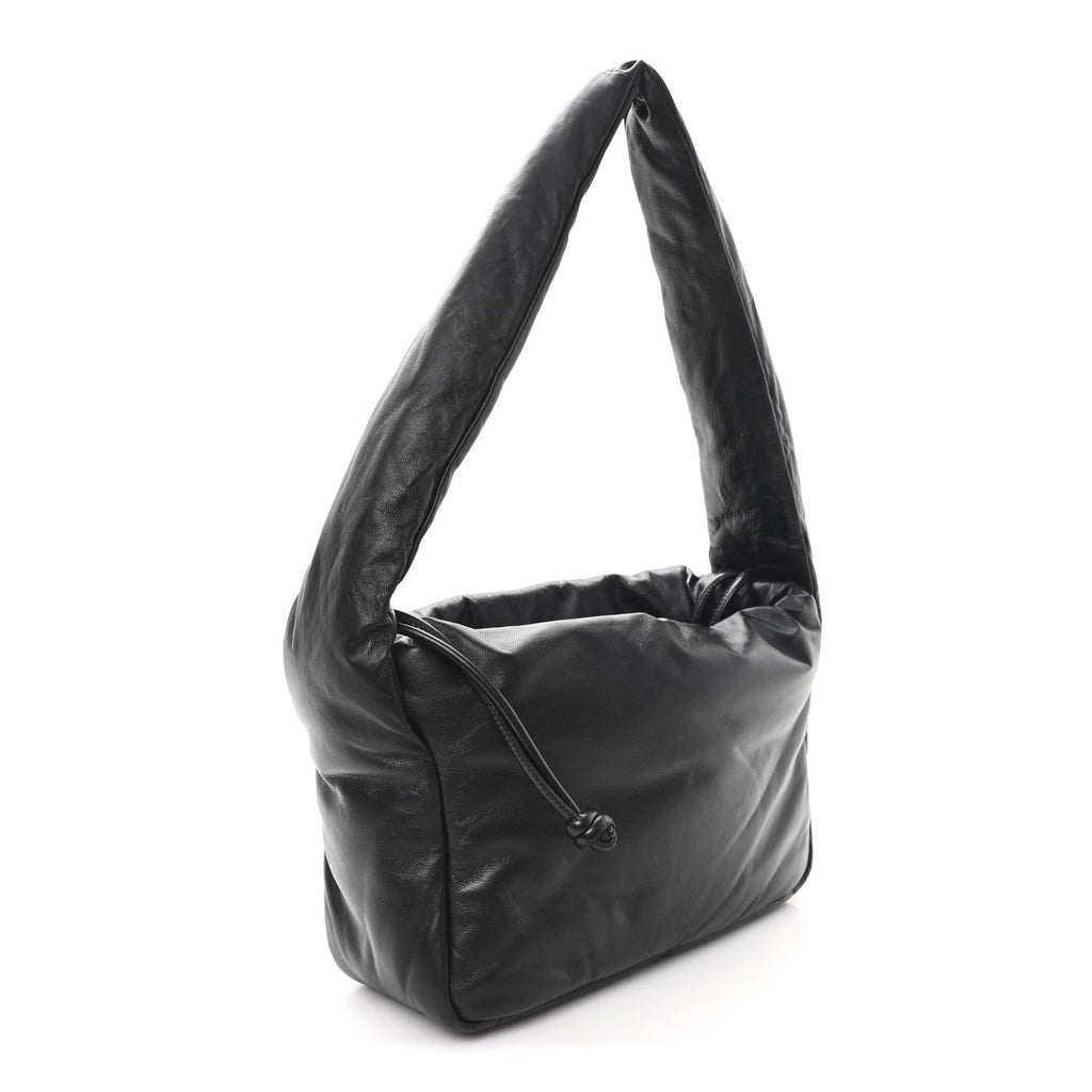 Lambskin Small Ryan Puffer Bag Black