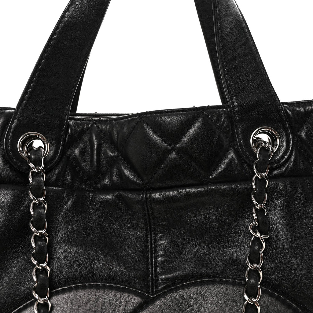 Calfskin Large Trianon Tote Black
