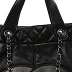 Calfskin Large Trianon Tote Black