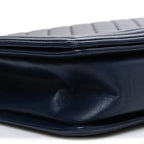 Lambskin Quilted New Medium Boy Flap Dark Navy Blue