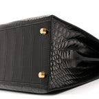 Shiny Alligator Kelly Sellier 32 Black