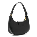 Smooth Calfskin Medium Strap Ava Triomphe Shoulder Bag Black