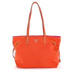 Tessuto Nylon Saffiano Tote Papaya Ibisco