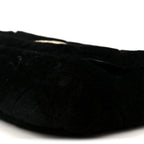 Shearling Lambskin Crystal Strass Flap Black