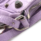 Agneau Arena Le Cagole Mini Purse With Chain Lilac