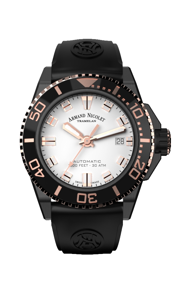 Armand Nicolet Men's Watch JS9 Date 41mm Black Silver