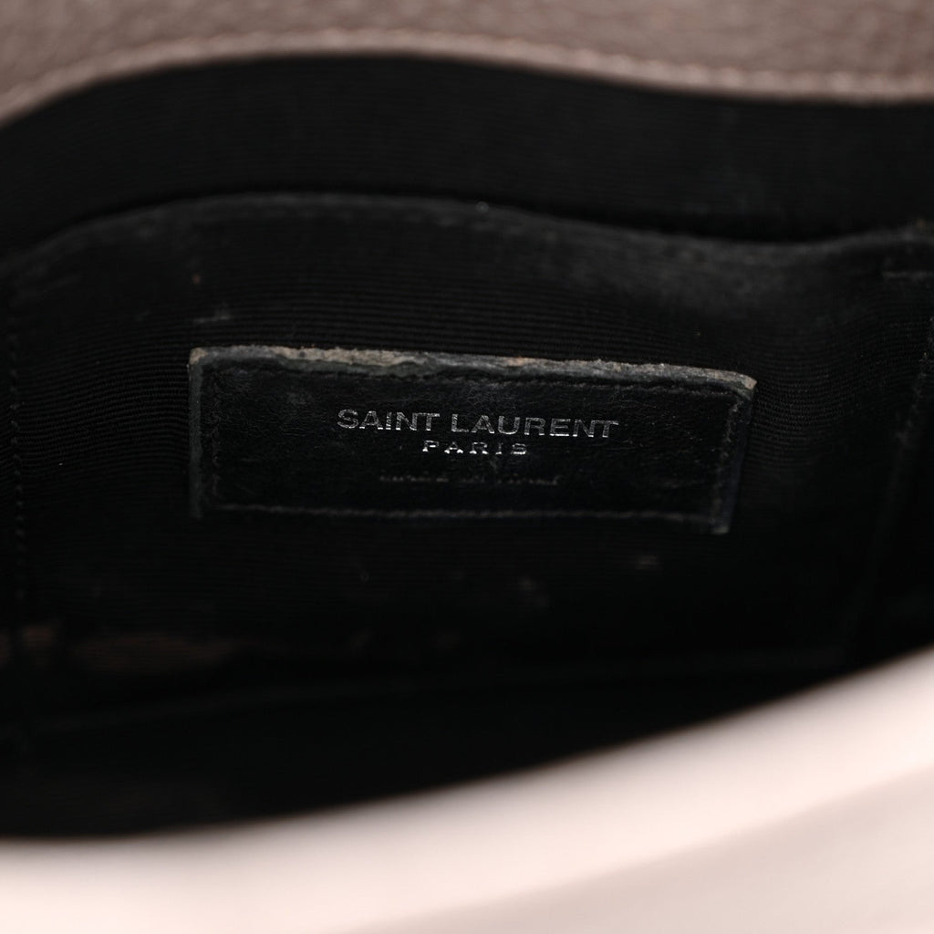 Grained Calfskin Baby Sac De Jour Fog