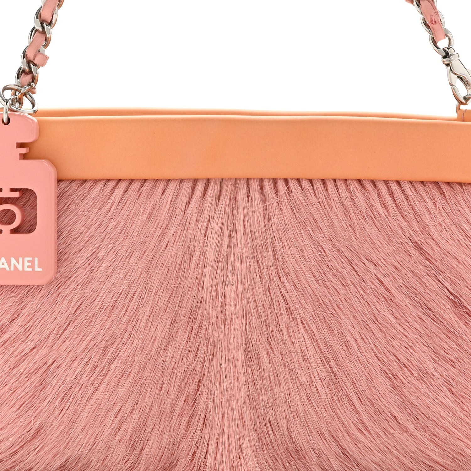 Rabbit Fur N°5 Pochette Pink Orange