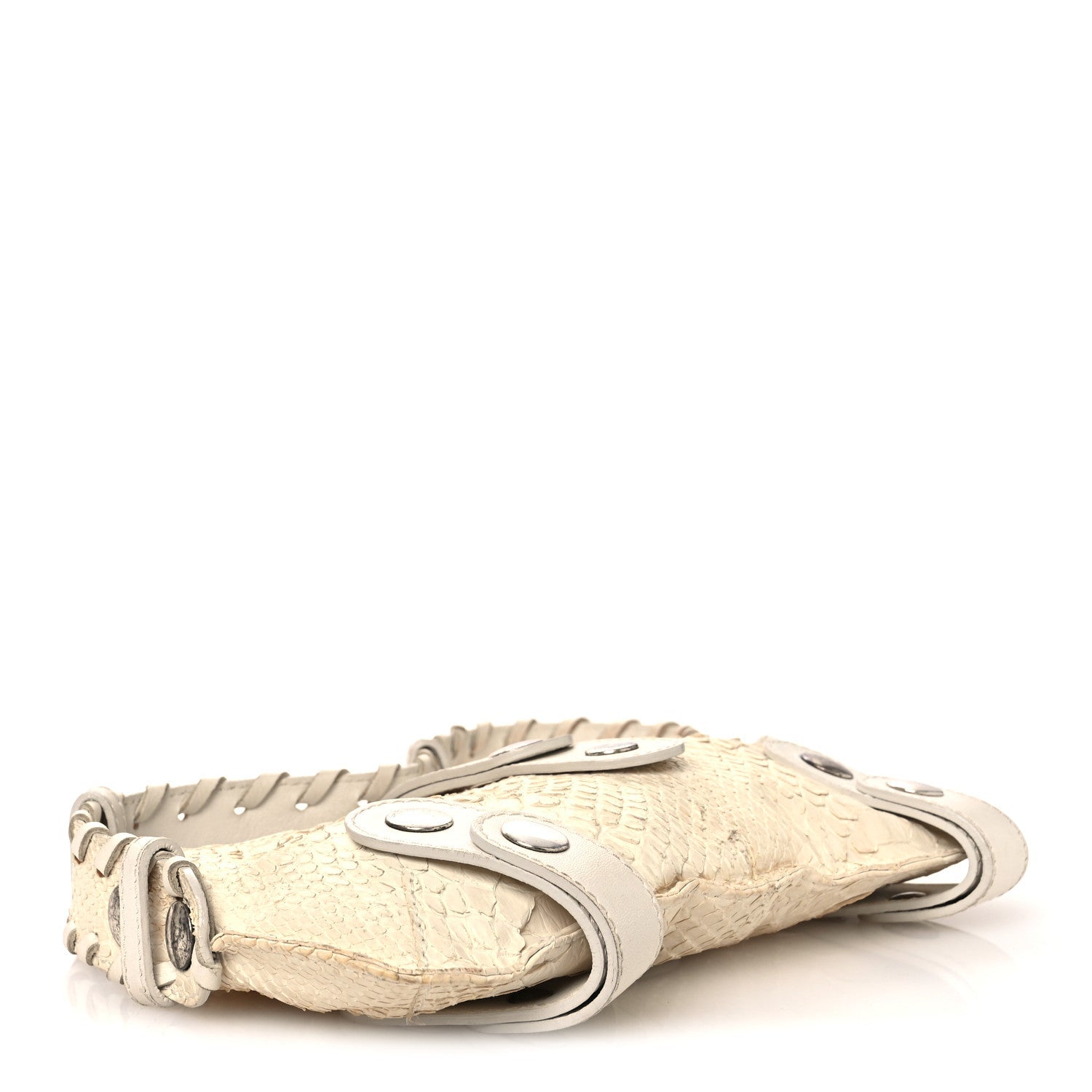 Snakeskin Silverado Mini Bag Ivory