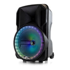 12 Inch Bluetooth Rechargeable Portable PA Party Speaker with Reactive LED Lights