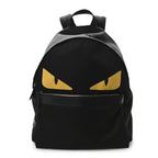 Nylon Vitello Elite Monster Eyes Rounded Backpack Black Yellow