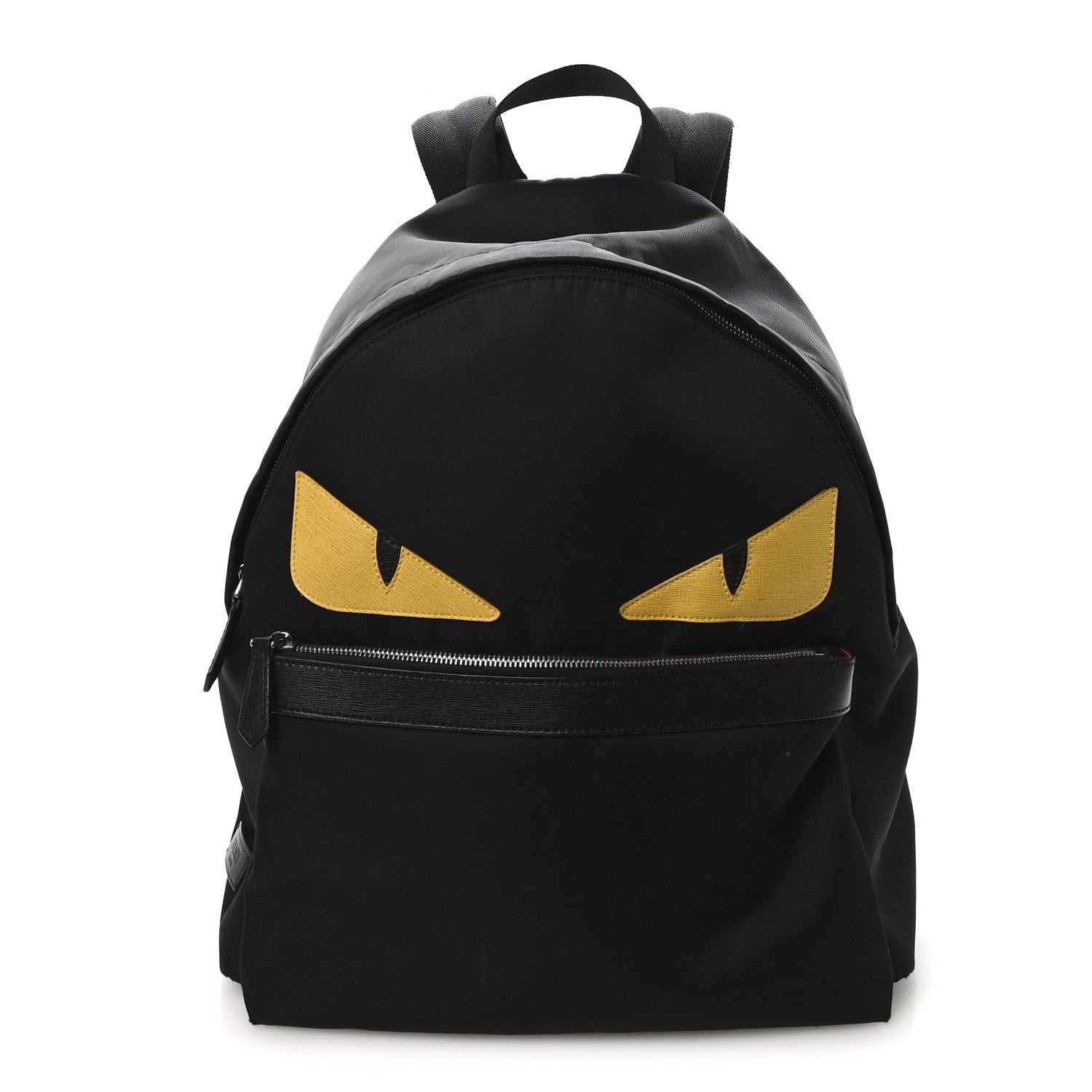 Nylon Vitello Elite Monster Eyes Rounded Backpack Black Yellow