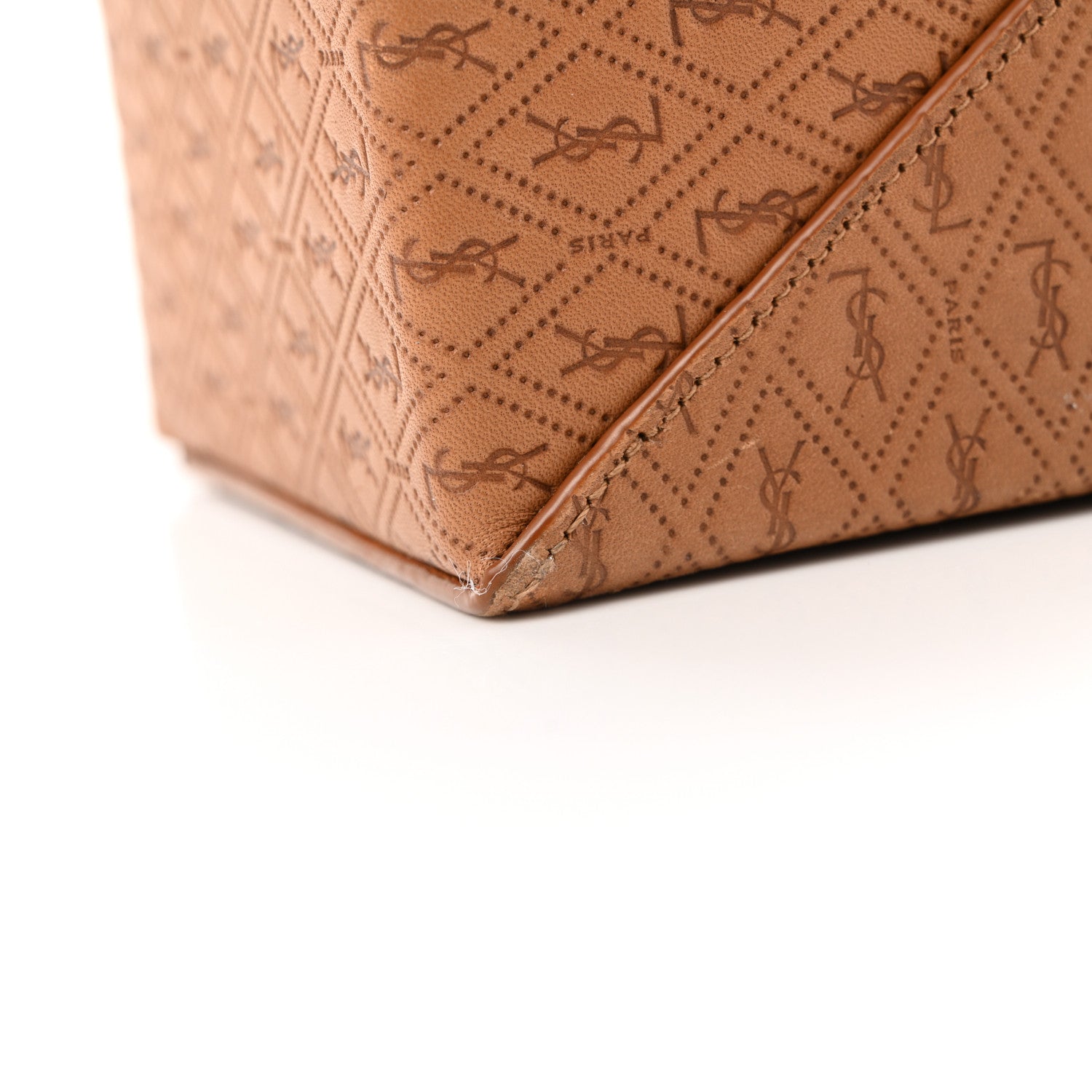 Calfskin Monogram Take Away Box Dusty Vintage Brown Gold