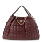 Calfskin Quilted Large Deco Tote Bag Rosso Ancora Red