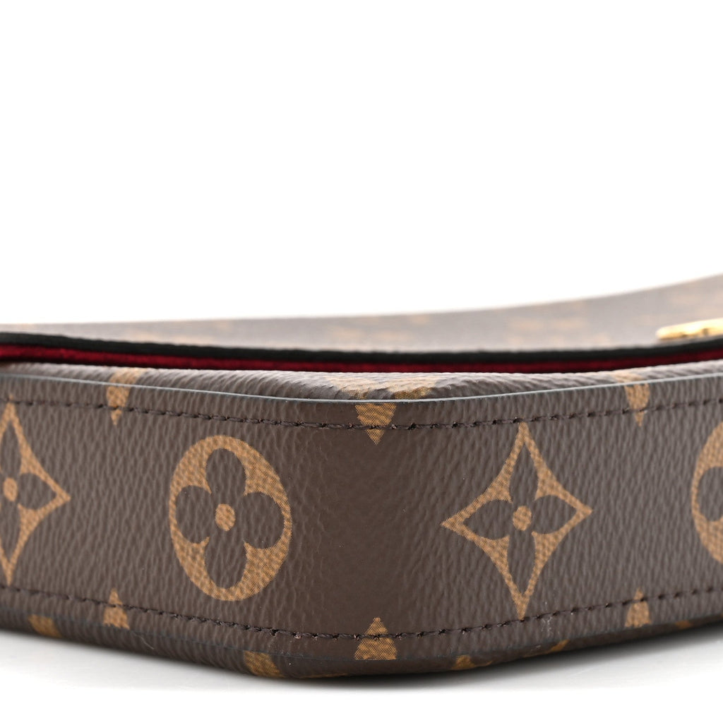 Monogram Pochette Felicie Chain Wallet Fuchsia