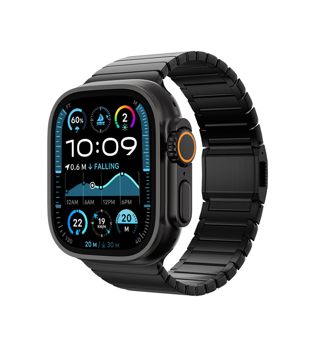 KUXIU Black Titanium Magnetic Apple Watch Band