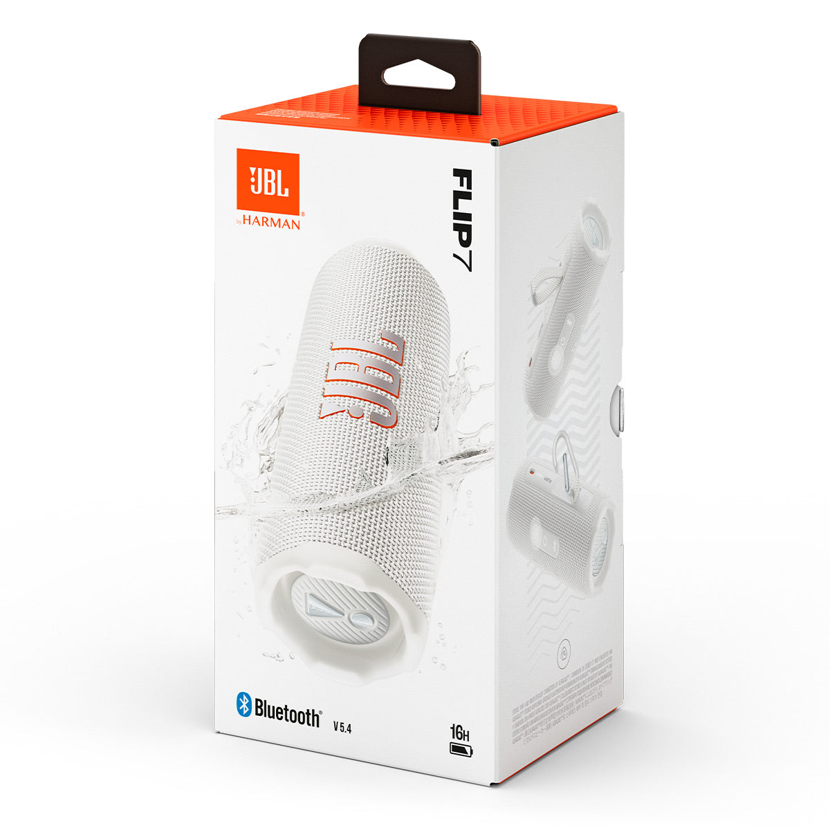 JBL Flip 7 Waterproof Portable Speaker Bundle - Pair (White)