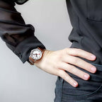 Mondaine Ladies Watch Classic White Brown