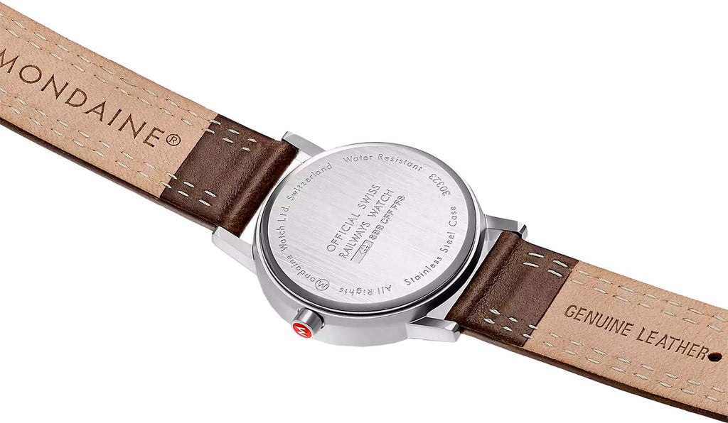 Mondaine Ladies Watch Classic White Brown