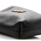 Lambskin Pochon Shoulder Bag Black