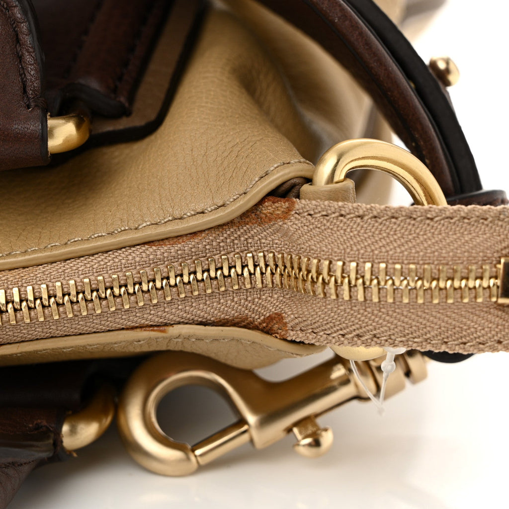 Calfskin Double Handles Hobo Brown