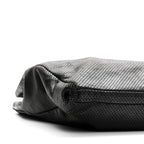 Calfskin Perforated Drill Tote Bag Black