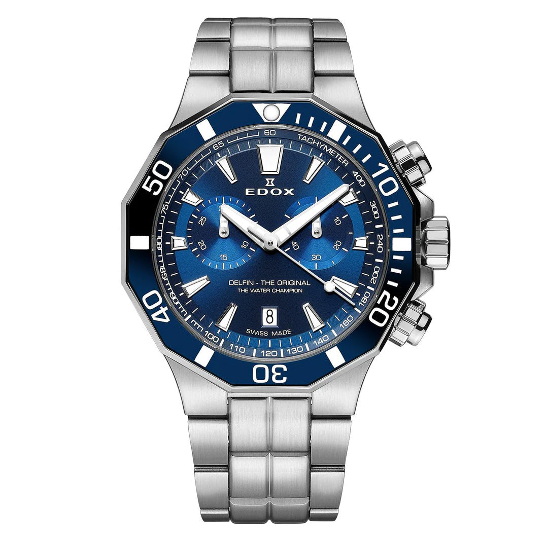 Edox Men's Watch Delfin The Original Chronograph Blue