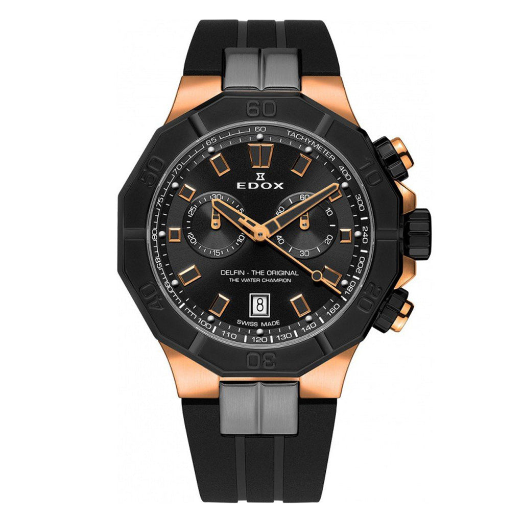 Edox Men's Watch Delfin The Original Chronograph Black