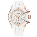 Edox Ladies Chronograph Watch Chronoffshore-1 White and Rose Gold 38mm