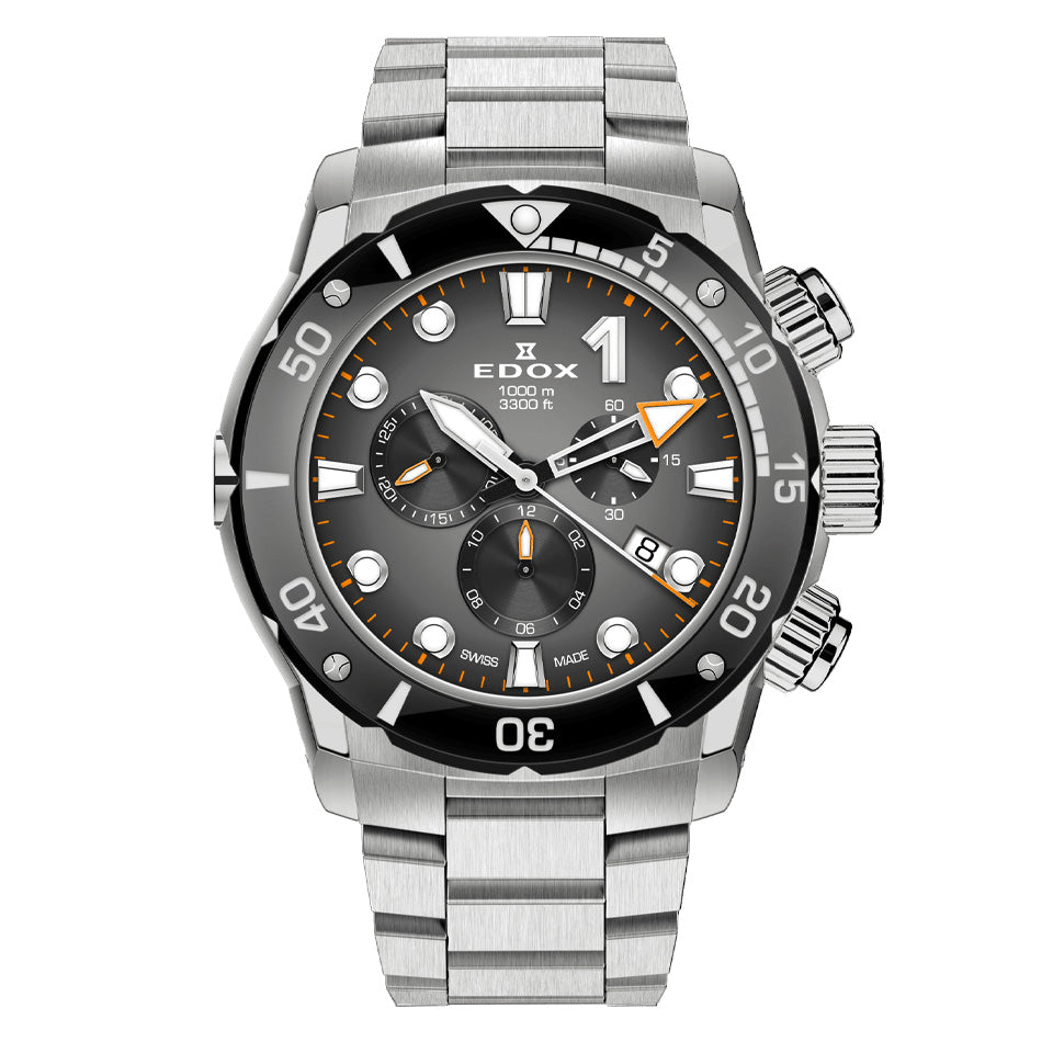 Edox Men's Watch CO-1 Chronograph Black Titanium