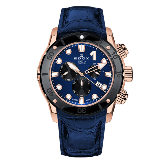 Edox Men's Watch CO-1 Chronograph Blue