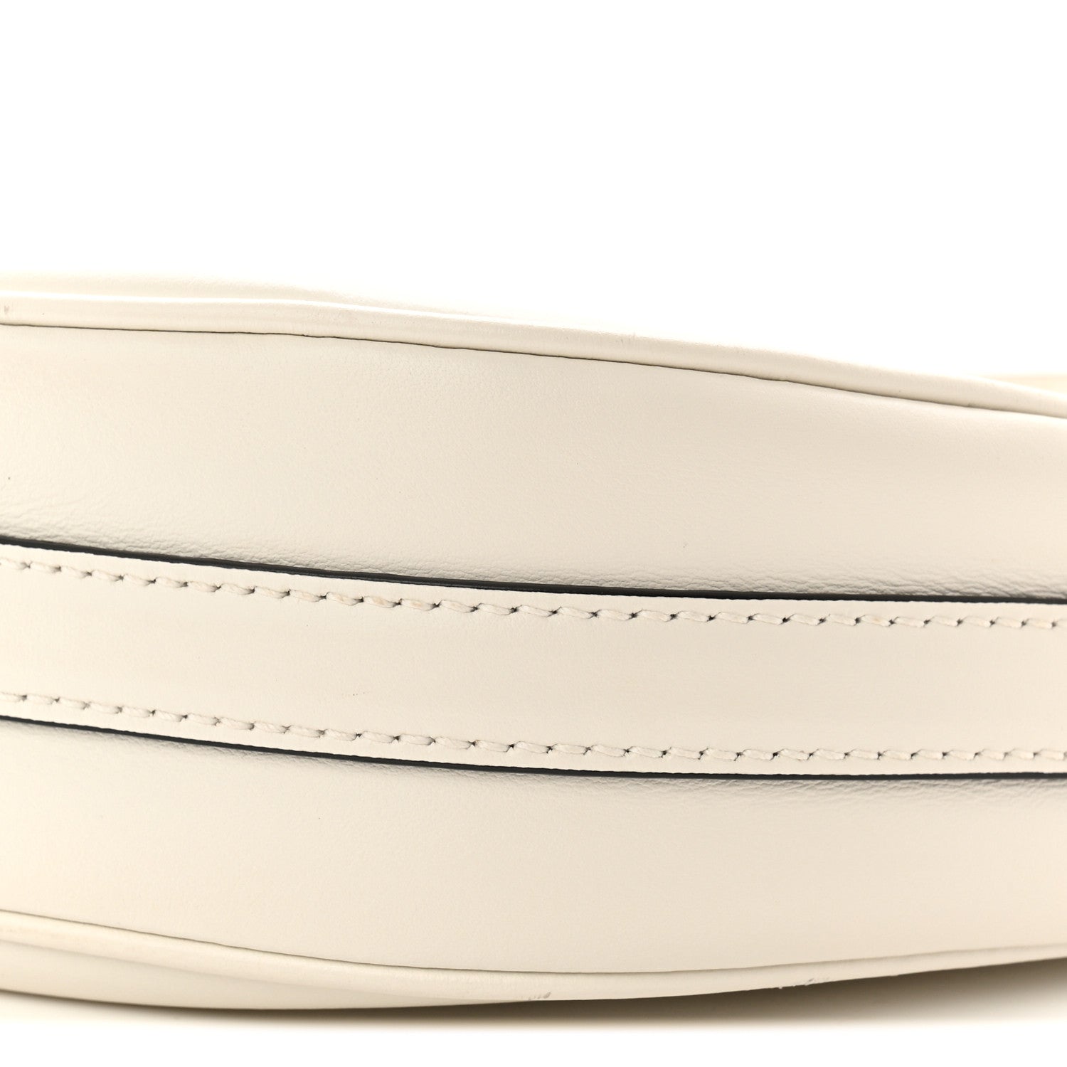 Soft Calfskin Small Arque Shoulder Bag White